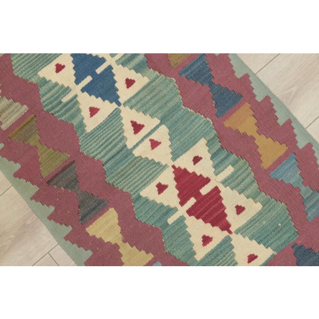 1960s Vintage Hand Knotted Kilim Rug For Sale - Image 11 of 12