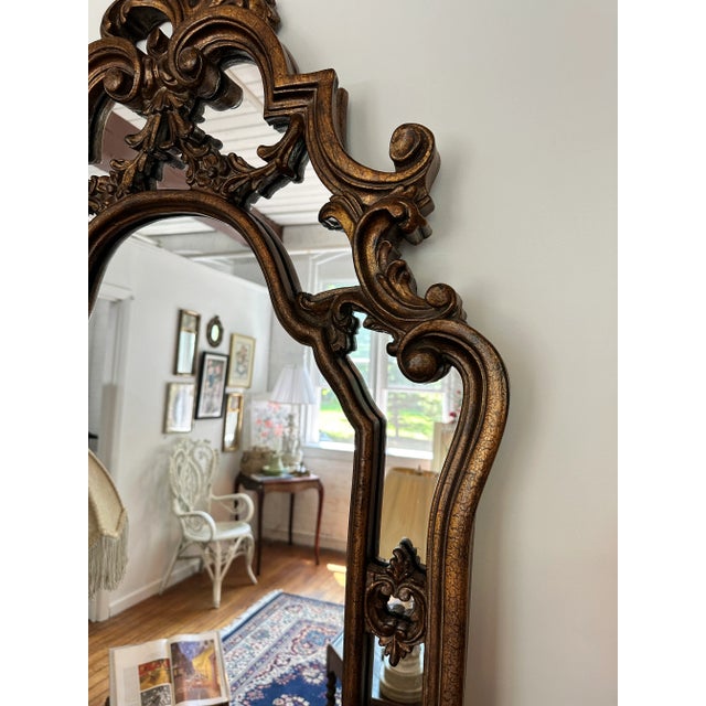 French 21st Century Raschella Collection Gold Mirror For Sale - Image 3 of 10