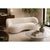 Contemporary White Bouclé Curved Sofa With Sculptural Organic Form For Sale In Los Angeles - Image 6 of 7