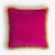 Contemporary Happy Cushion in Fuchsia and Yellow from Lo Decor For Sale - Image 3 of 3