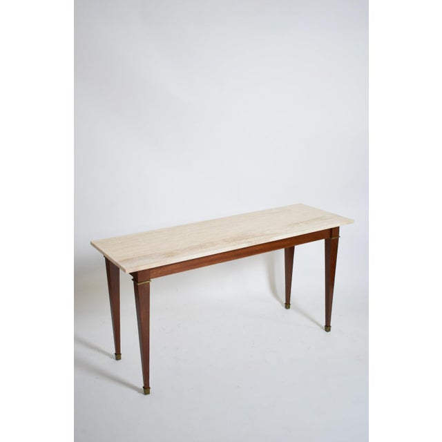 Neoclassical Mahogany Console Table, 1960s For Sale - Image 3 of 5
