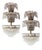 Large French Wall Sconces in Brass and Crystal, 1940s, Set of 2 For Sale