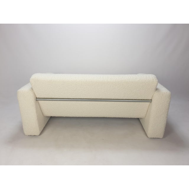 Metal Model 691 Two-Seat Bench in Bouclé Fabric from Artifort, 1980s For Sale - Image 7 of 9