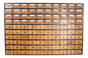 Large Dutch Seed Cabinet with 100 Drawers, 1950s