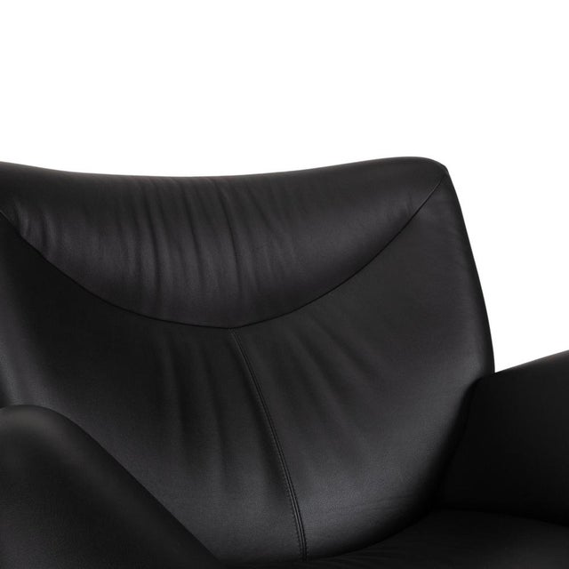Echnaton Armchair in Black Leather from Leolux For Sale - Image 5 of 14