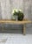 Dimensions: 340cm long x 98cm wide x 76cm high. Leg room 62cm high A very beautiful and versatile long solid oak dining...