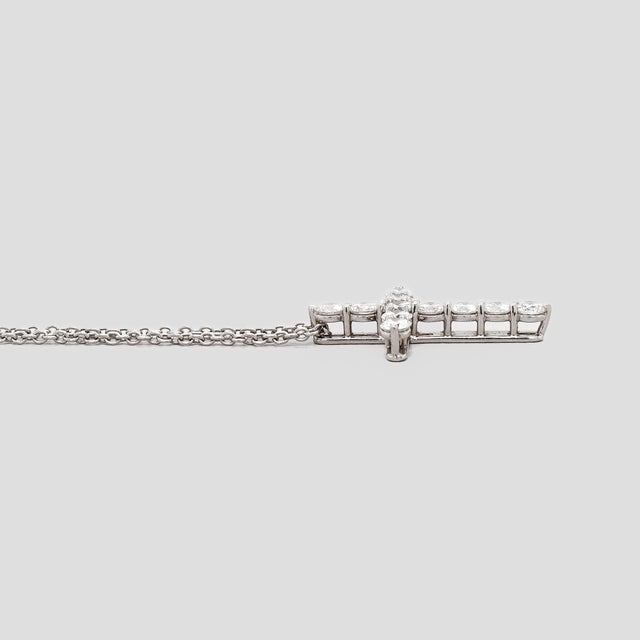 Tiffany & Co. Platinum & Diamond Pendant Cross 16-Inch Necklace For Sale - Image 16 of 18