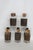 Mid-Century Modern Cera All Time Greats 5pc Set Highball Cocktail Glasses Black With 22k Gold 4994b For Sale - Image 3 of 18