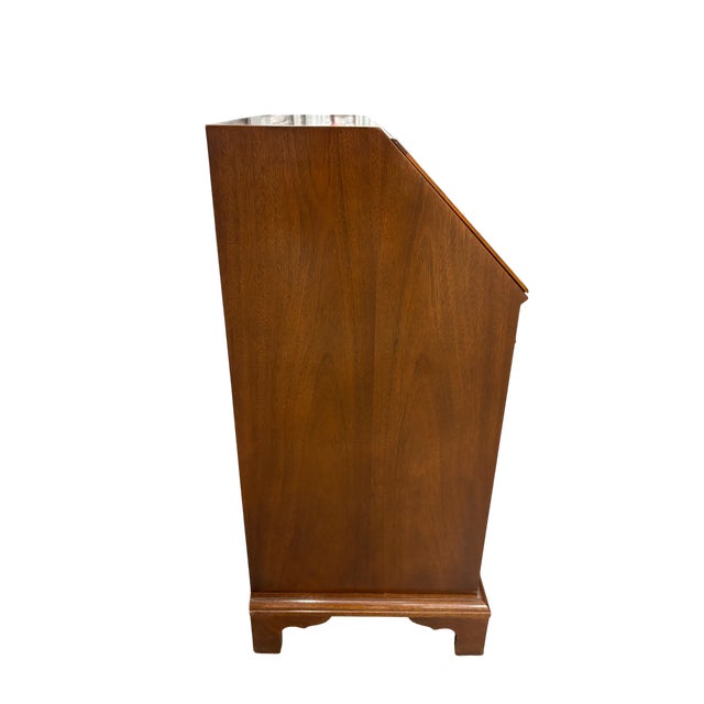 Chippendale Late 20th Century Baker Furniture Historic Charleston Collection Secretary Desk For Sale - Image 3 of 16