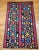 Late 19th Century Vintage Uzbek Quilt, Hand-Stitched Silk, Geometric Pattern, Red & Turquoise, 39” X 73” For Sale - Image 5 of 12
