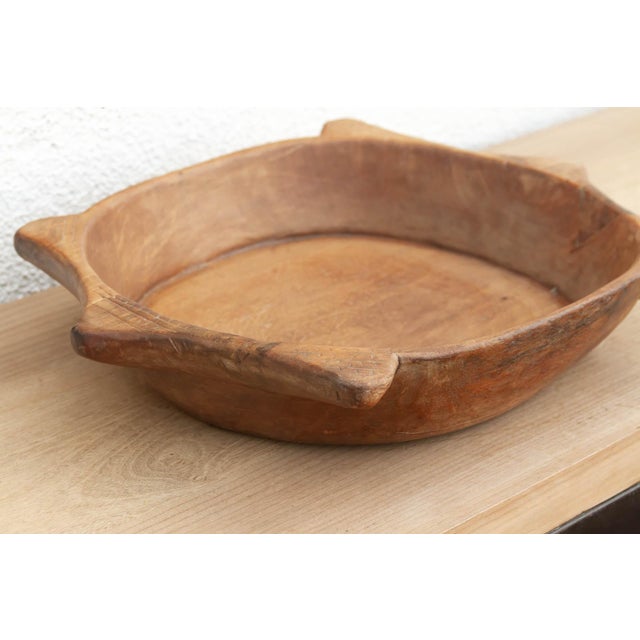 Rustic Farmhouse "Turtle Wood Bowl For Sale - Image 4 of 7