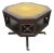 Antique Octagon Shaped Leather Top Rolling Side Table For Sale