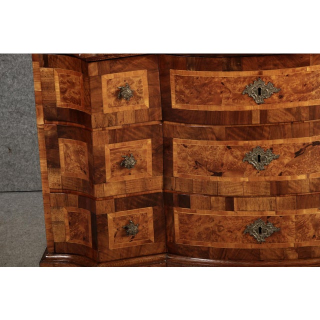 18th Century Baroque Secretary Walnut Veneer Vienna Austria, 1710s For Sale - Image 10 of 18