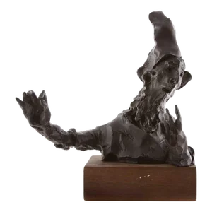Vintage David Aronson Large Bronze Sculpture "Virtuoso" Figure American Boston Figural Modernist