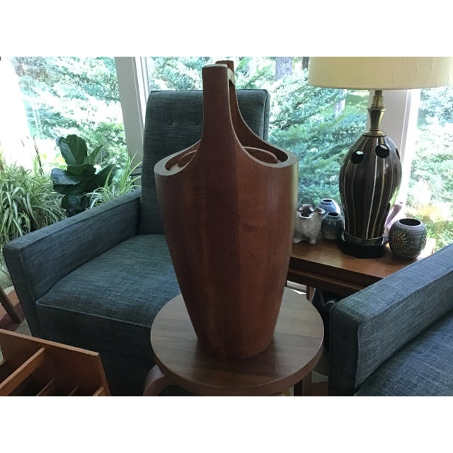 Dansk 1960s Large Jens Quistgaard for Dansk Midcentury Teak Ice Bucket For Sale - Image 4 of 13