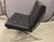 Black Mid-Century Modern Barcelona Style Lounge Chairs - A Pair For Sale - Image 8 of 11