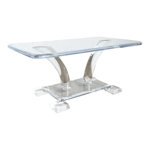 Mid Century Modern Chunky Lucite Coffee Table