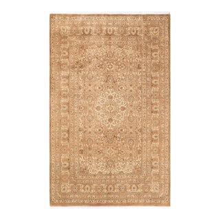 Mogul, One-of-a-Kind Hand-Knotted Area Rug - Yellow, 6' 1" x 9' 7" For Sale