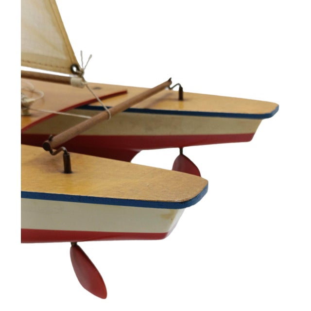 Wood Catamaran Cat1 Collectors Model from Seifert, Germany, 1970s For Sale - Image 7 of 10