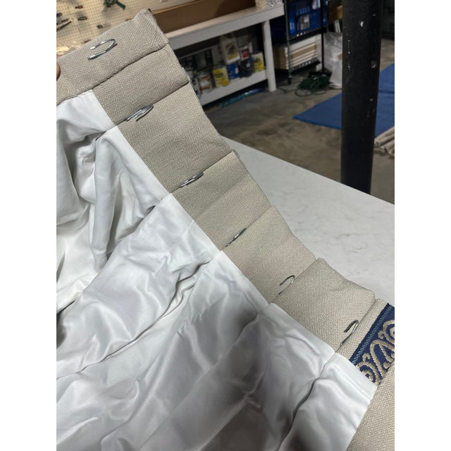 4 Custom Drapery Panels (2 Left and 2 Right) For Sale - Image 6 of 9
