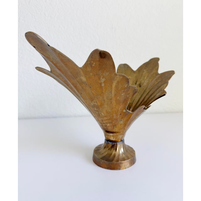 Hollywood Regency Flared Leaf Jardinière or Centerpiece Bowl, Mid-20th Century For Sale - Image 4 of 12