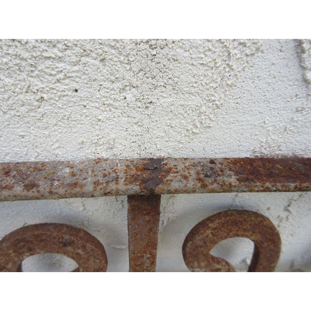 Antique Victorian Iron Gate Window Garden Fence Architectural Salvage #751 For Sale In Philadelphia - Image 6 of 6