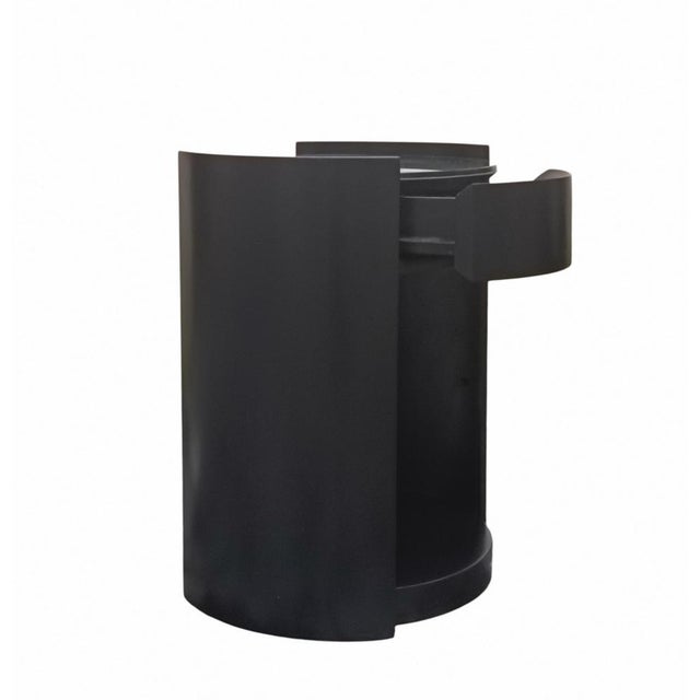 Mid-Century Modern Cylindrical Wooden Nightstand with Wheels and Drawer, Italy, 1970s For Sale - Image 3 of 7