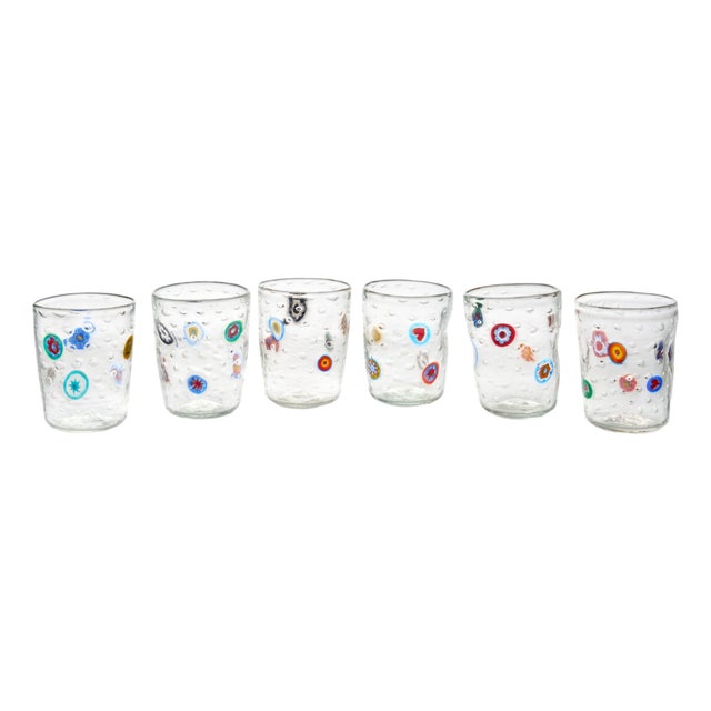 Italian Modern Drinking Set by Mariana Iskra for Ribes, Set of 6 For Sale