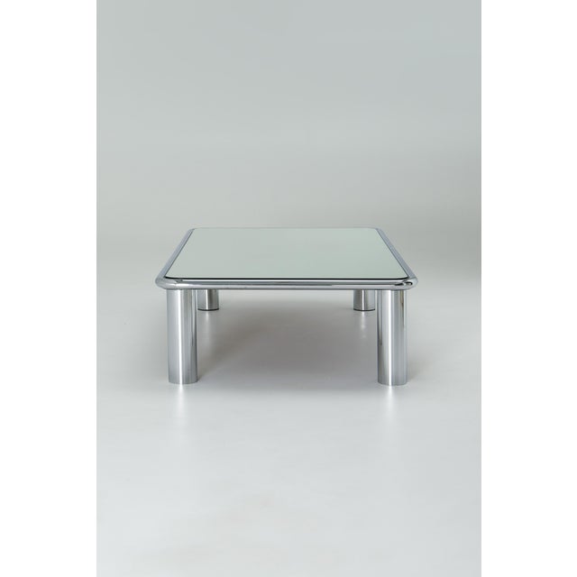 Metal Sesann Mirrored Coffee Table by Gianfranco Frattini for Cassina, 1960s For Sale - Image 7 of 11
