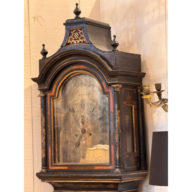 18th Century 18th Century English Chinoiserie Clock For Sale - Image 5 of 16