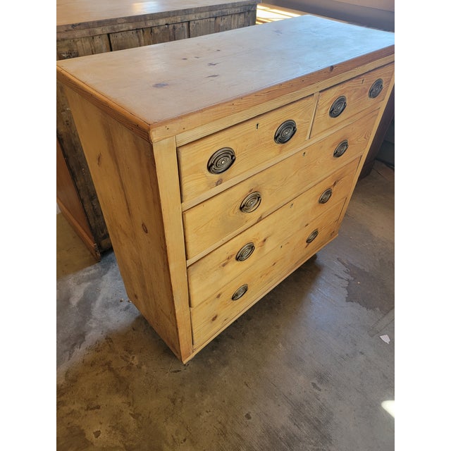 Antique Pine Two Over Three Drawers - Chest of Drawers - From England - Circa 1880 For Sale - Image 4 of 12