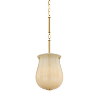 Hudson Valley Lighting Nevins 10 in. 1 Light Pendant in Aged Brass Finish For Sale