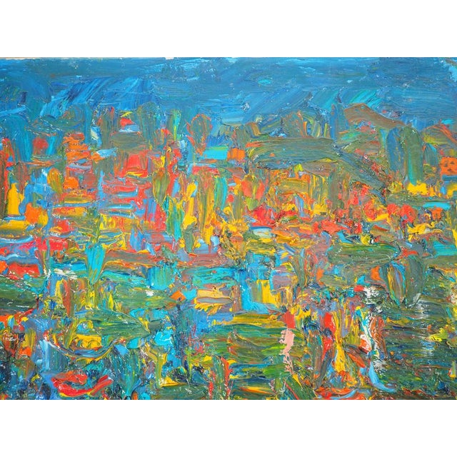 André Cottavoz, Nighttime on the Harbour of St Tropez, 1960, Oil on Canvas For Sale - Image 6 of 11