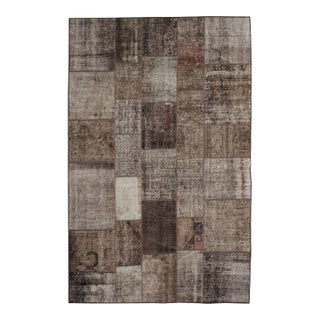 Handmade Vintage Patchwork Rug. 6'4" X 9'5" For Sale