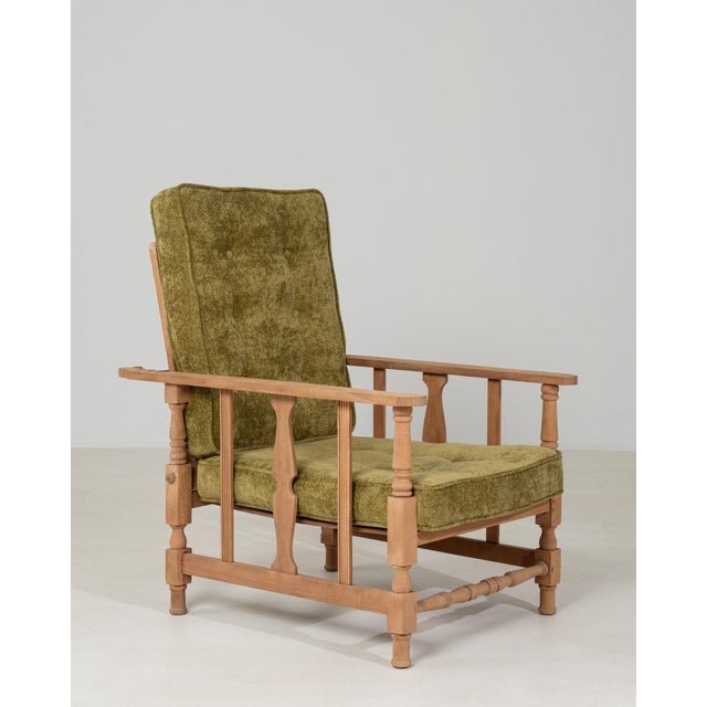 19th Century France Green Wood Armchair For Sale - Image 10 of 11