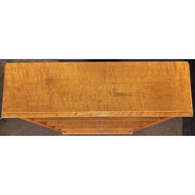 Goldenrod Biedermeier Open Bookcase or Shelves of Curly Maple For Sale - Image 8 of 12
