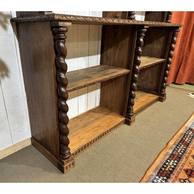 Early 20th Century Oak and Fir Wood-Paneled Bookcase For Sale - Image 14 of 18