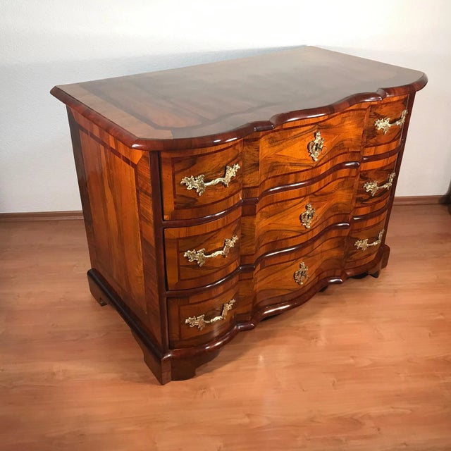 German Baroque Chest of Drawers, 18th century with Original Bronze Mounts An exceptional 18th-century German Baroque chest...