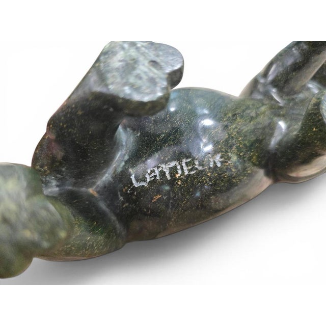 Serpentine Rhinoceros Sculpture by Lamelik, Zimbabwe, 1960s For Sale - Image 10 of 11