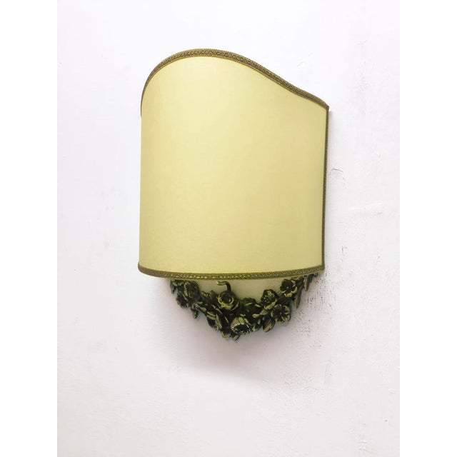 Vintage Fan with Cast Decoration, 1950s For Sale - Image 9 of 18
