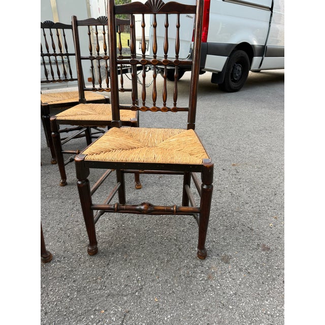 Antique English Spindle Back Chairs For Sale - Image 11 of 16