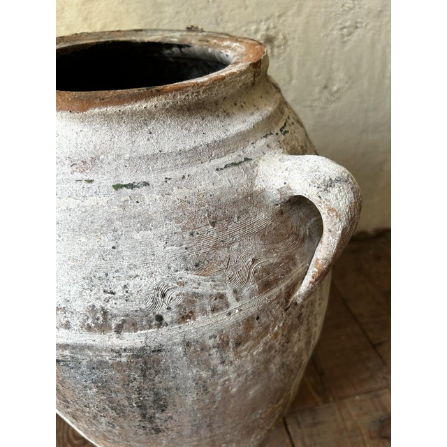 Large Mediterranean Terracotta Olive Jar with Original Green Glaze, 1890s For Sale - Image 11 of 12