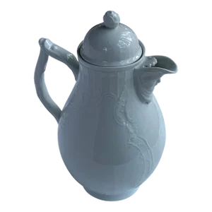 1940 Man's Face Relief on Spout Porcelain Coffee Pot Teapot Furstenberg Germany