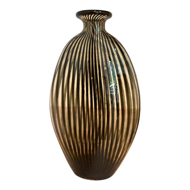 Pair of Midcentury Art Deco Style Murano Glass Attributed to Dino Martens Atomic Swirl Art Glass From the 1950’s For Sale