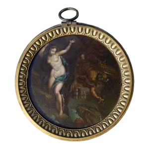Early 19th Century Oil Painting of Perseus and Andromeda Early 19th Century