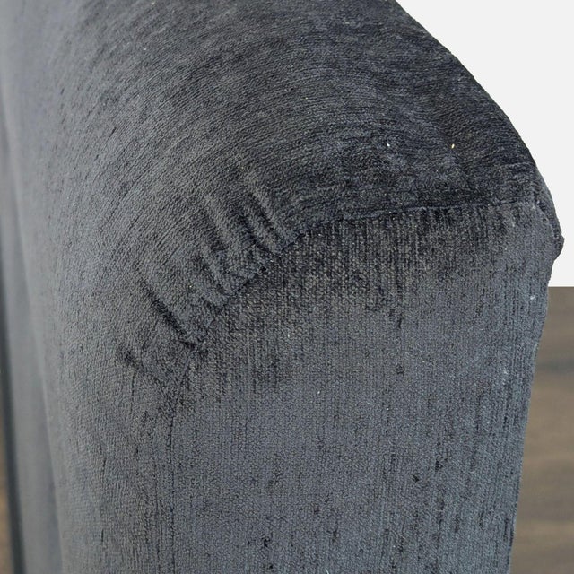 Wood BoConcept Modern Black Queen Size Bed Frame With Upholstered Headboard For Sale - Image 7 of 7