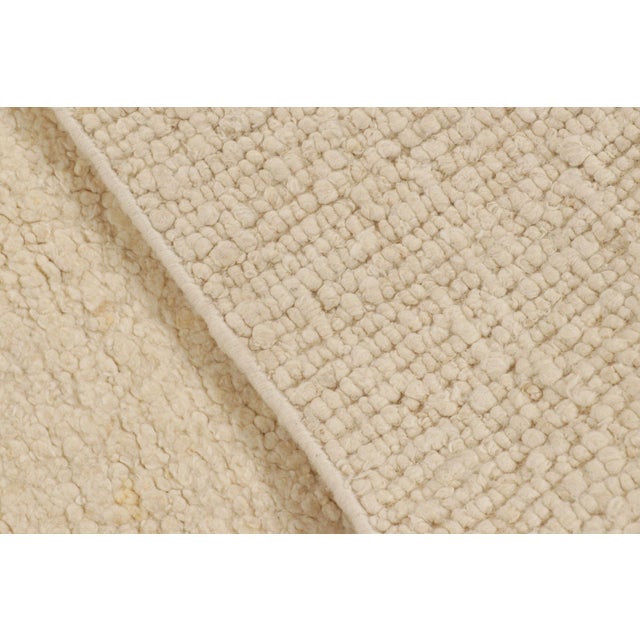 Textile Rug & Kilim’s Contemporary Textural Rug in Tones of Beige, Cream and White For Sale - Image 7 of 7