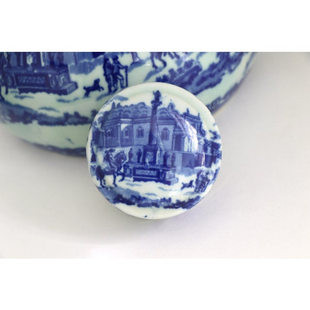Early 20th Century Early 20th Century Blue and White Victoria Wear Teapot For Sale - Image 5 of 8