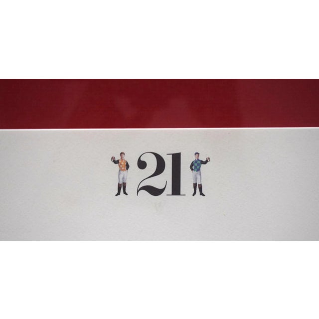 The "21 Club Framed Menu For Sale - Image 4 of 5