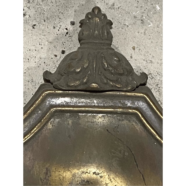 Antique Neoclassical Sconce Plate Base Part Double Arm the sconce plate needs to be cleaned and re-wired